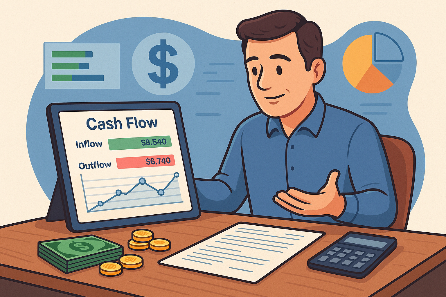 cash flow management tool for small business finance tracking
