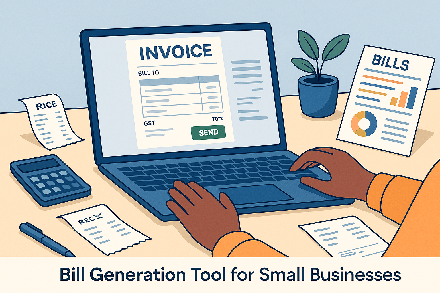 bill generation tool for small businesses creating digital bills