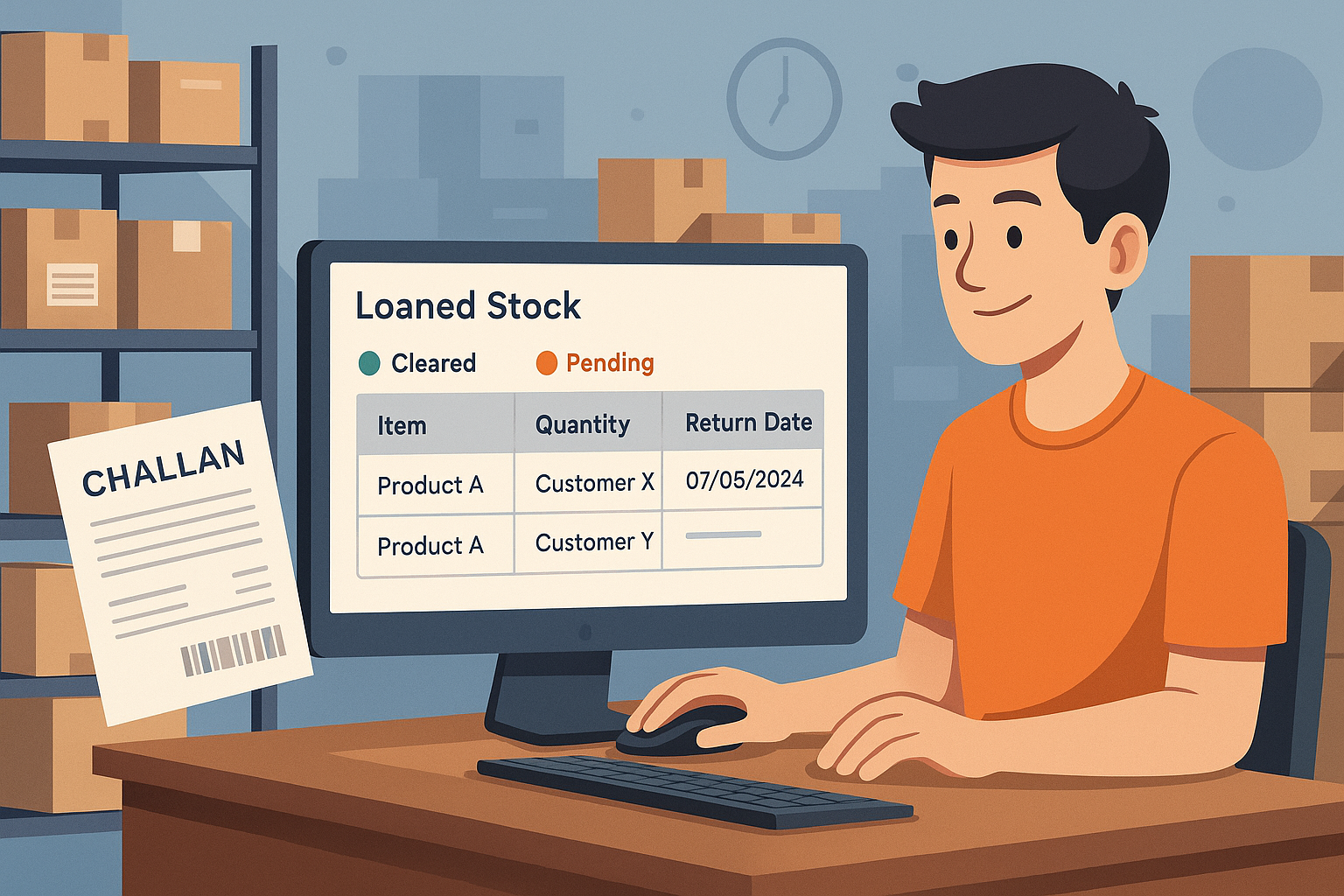 loaned stock tracking tool for small businesses monitoring consignment items