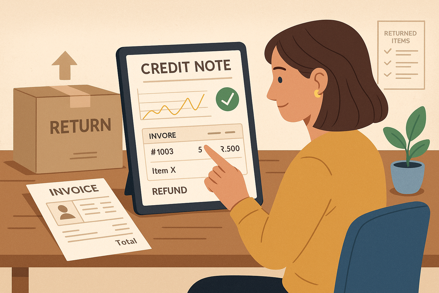 credit note generation tool for small businesses managing returns