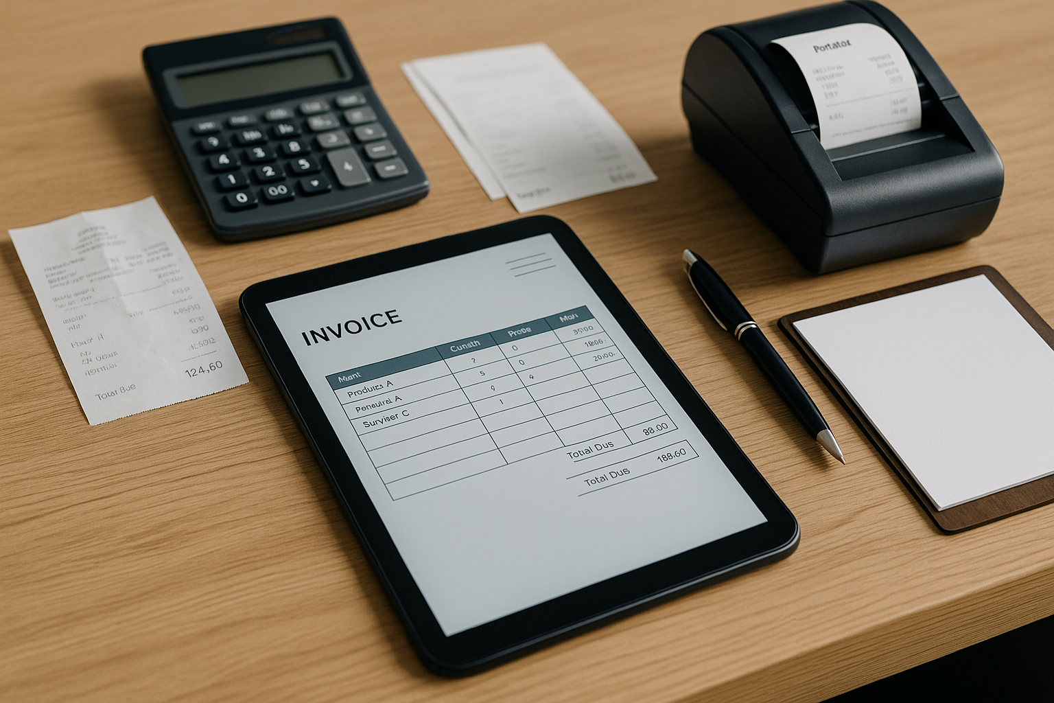 customer billing tool with printed invoice and digital payment record