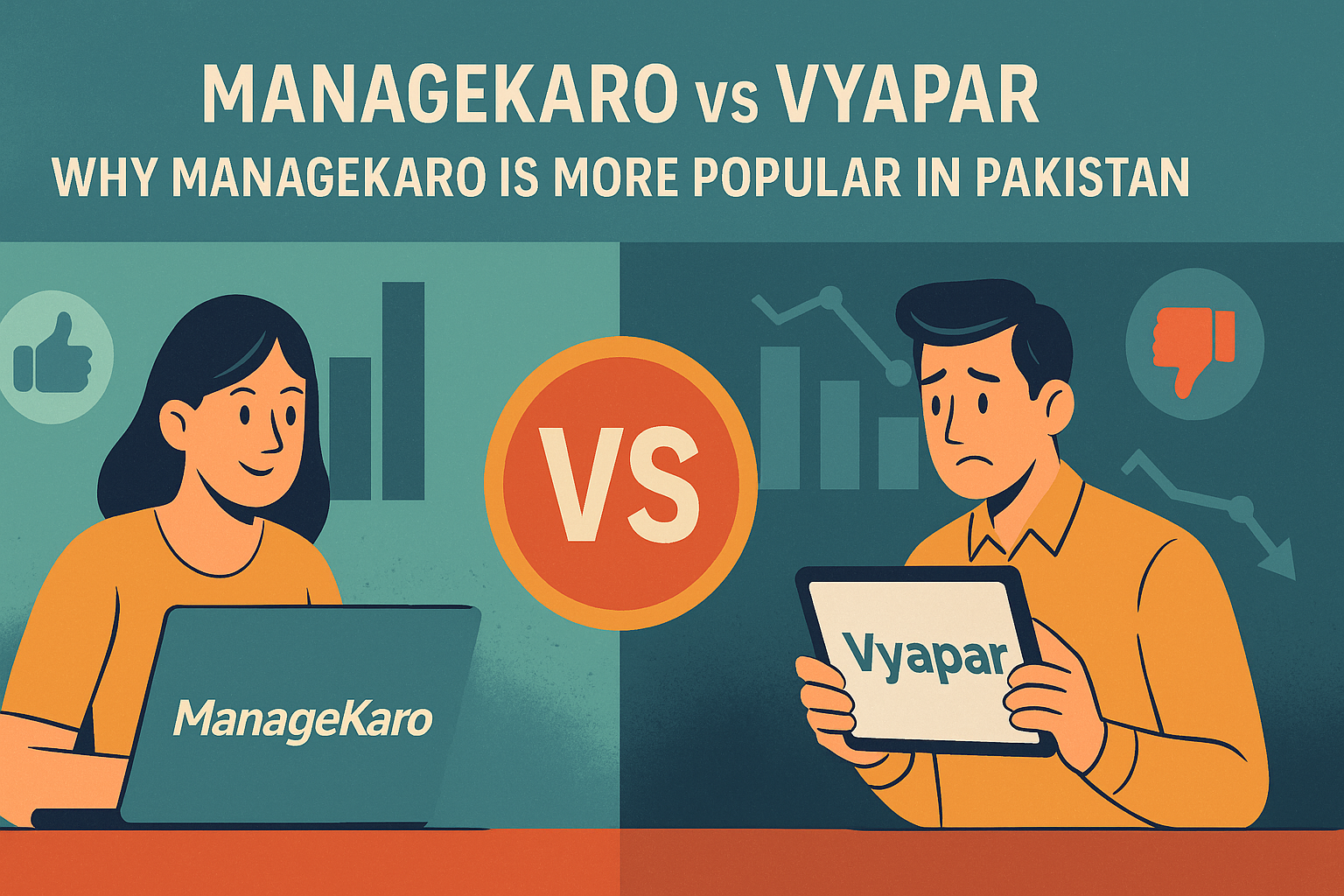 ManageKaro vs Vyapar software comparison in Pakistan