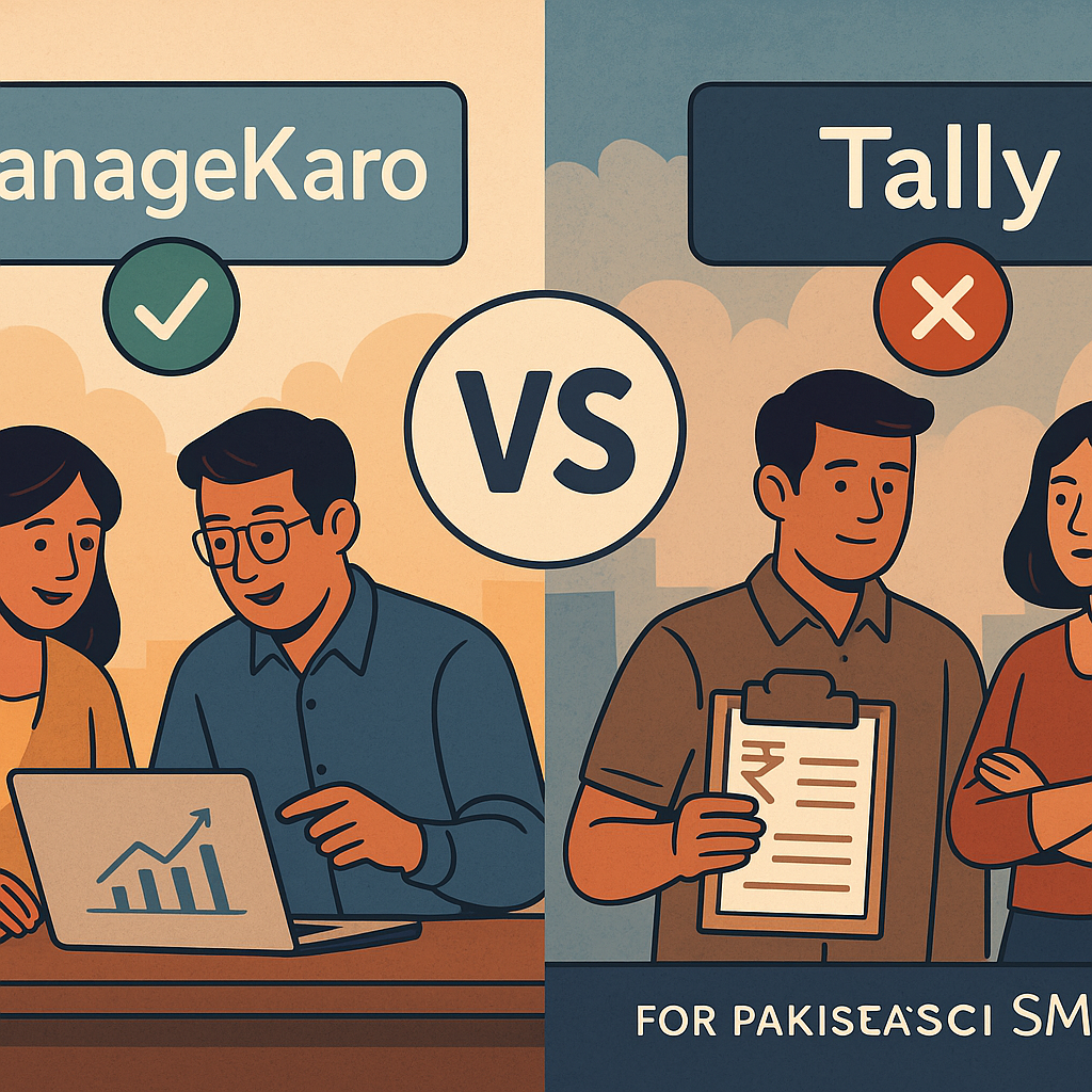 ManageKaro vs Tally comparison for Pakistani SMEs
