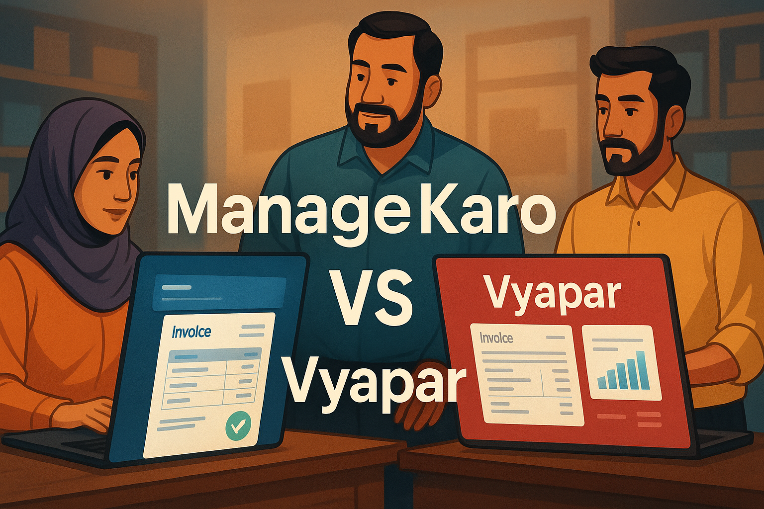 ManageKaro vs Vyapar software comparison for Pakistani SMEs