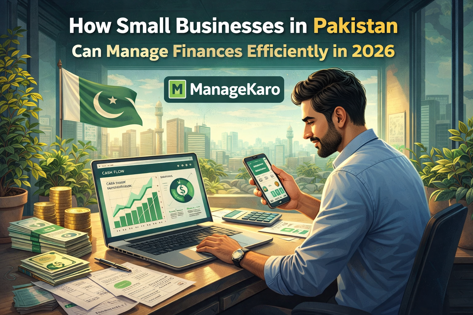 small business financial management Pakistan using digital tools to track cash flow and expenses