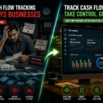 Poor cash flow tracking vs digital cash flow management dashboard showing business loss and financial control improvement