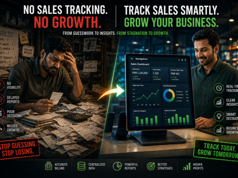 Sales tracking problems vs digital sales analytics dashboard showing business confusion transformed into data-driven growth