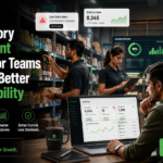 ManageKaro inventory management software dashboard helping a warehouse team track stock levels, low-stock alerts, incoming stock, product movement, and reorder suggestions.