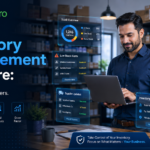 ManageKaro simple inventory management software showing stock overview, low-stock alerts, reorder reminders, product movement, supplier updates, and inventory insights for a busy business owner.
